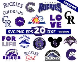 Digital Download, Colorado Rockies svg, Colorado Rockies logo, Colorado Rockies clipart, Colorado Rockies cricut