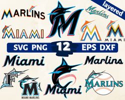 Miami Marlins, Miami Marlins svg, Miami Marlins logo, Miami Marlins clipart, Miami Marlins cricut, Miami Marlins png