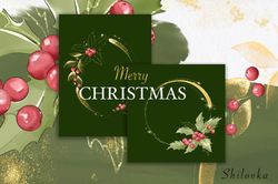 Merry Christmas. Frames PNG. Digital Clipart, Digital Download
