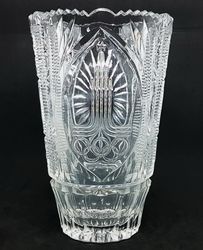 Vintage Crystal Glass Vase USSR Olympic Games Moscow 1980