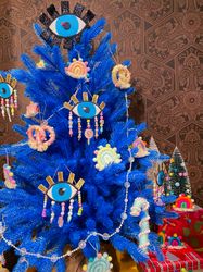 Evil eye ornaments, Cute Christmas gift set, Candy Land Christmas