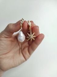 Handmade earrings,  natural pearls earrings, wedding earrings