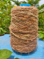 Recycled Sari Silk Yarn Prime - Khakhi - Sari Silk Yarn  - Recycled Silk Yarn