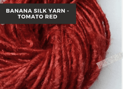 Recycled Banana Yarn - Tomato Red - Banana Fiber Yarn - Recycled Yarn - Recycled Viscose Yarn - Vegan Yarn