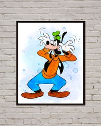 Goofy Disney Art Print Digital Files nursery room watercolor