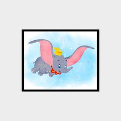 Dumbo Disney Art Print Digital Files nursery room watercolor
