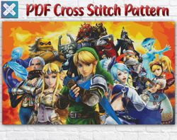 The Legend Of Zelda Cross Stitch Pattern / Princess Zelda PDF Cross Stitch Chart / Anime Instant Printable PDF Chart