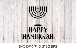 happy hanukkah svg. menorah candle