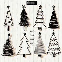 Christmas Tree SVG, Merry Christmas SVG, Rustic boho Trees Christmas Svg, Xmas Trees, Primitive Christmas Tree clipart