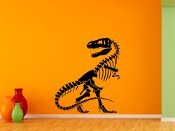 dinosaur tyrannosaur sticker t-rex skeleton wall sticker vinyl decal mural art decor