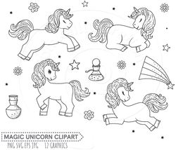Unicorn Outline SVG, Unicorns clip art, Outline, SVG File, hand drawn, PNG, Digital Download