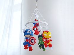 marvel baby mobile baby mobile for crib avengers baby mobile baby boy nursery decor baby boy mobile
