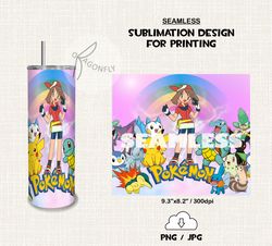 TUMBLER Pokemon tumbler png sublimate designs STRAIGHT 20 oz - 31_5