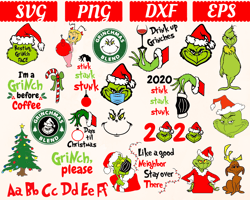 Big SVG Bundle, Digital Download, Grinch svg, Grinch png, Grinch clipart, Grinch cricut, Grinch christmas svg