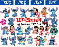 Digital Download, Lilo and Stitch, Lilo and Stitch svg, Lilo and Stitch png, Lilo and Stitch clipart