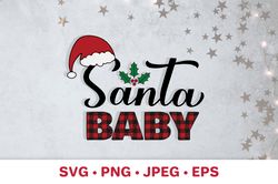 Baby Santa SVG. Christmas design for kids