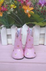 Pink Rain Boots for  Wellie Wisher Doll - 5cm doll shoes - Or any other doll – Christmas gift idea
