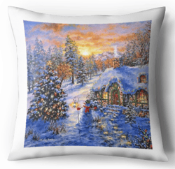 Digital - Cross Stitch Pattern Pillow - Christmas