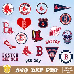 Boston Redsox SVG, MLB Team SVG, MLB SVG, Baseball Team Svg, Clipart, Cricut, Silhouette, Digital Download
