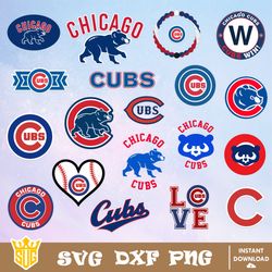 Chicago Cubs SVG, MLB Team SVG, MLB SVG, Baseball Team Svg, Clipart, Cricut, Silhouette, Digital Download