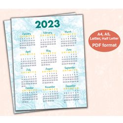 Printable Calendar, Printable Calendar 2023, Printable Planner, 6