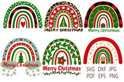 Merry Christmas Rainbow Design for sublimation and cutting