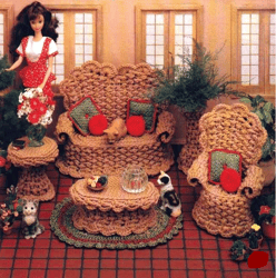 Digital | Veranda crochet for Barbie doll | Vintage | Toy for girls | Crochet patterns | vintage knitting | PDF