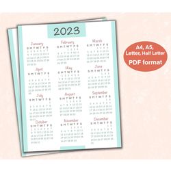 Printable Calendar, Printable Calendar 2023, Printable Planner, 3