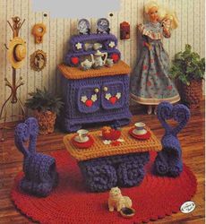 Digital | Crocheted furniture for Barbie dolls | Fashion Dolls 11 1/2 inches | Toy for girls | PDF