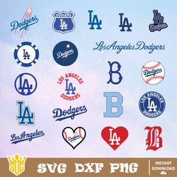Los Angeles Dodgers SVG, MLB Team SVG, MLB SVG, Baseball Team Svg, Clipart, Cricut, Silhouette, Digital Download