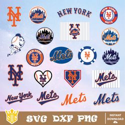 New York Mets SVG, MLB Team SVG, MLB SVG, Baseball Team Svg, Clipart, Cricut, Silhouette, Digital Download