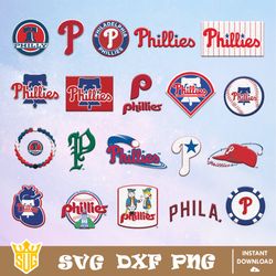 Philadelphia Phillies SVG, MLB Team SVG, MLB SVG, Baseball Team Svg, Clipart, Cricut, Silhouette, Digital Download