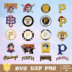 Pittsburgh Pirates SVG, MLB Team SVG, MLB SVG, Baseball Team Svg, Clipart, Cricut, Silhouette, Digital Download
