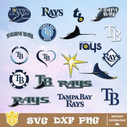 Tampa Bay Rays SVG, MLB Team SVG, MLB SVG, Baseball Team Svg, Clipart, Cricut, Silhouette, Digital Download