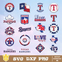 Texas Rangers SVG, MLB Team SVG, MLB SVG, Baseball Team Svg, Clipart, Cricut, Silhouette, Digital Download