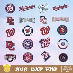 Washington Nations SVG, MLB Team SVG, MLB SVG, Baseball Team Svg, Clipart, Cricut, Silhouette, Digital Download