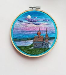 Embroidered picture "White night"