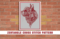 Cross Stitch Patterns Zentangle Cat