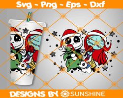 Before Christmas Starbucks Cup svg, Full wrap Jack Sally Oogie boogie No Hole svg, Christmas Svg