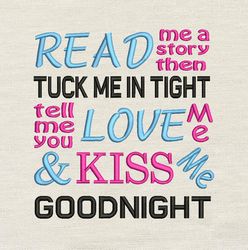 Read me a story Embroidery design 3 Sizes reading pillow-INSTANT D0WNL0AD