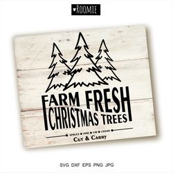 Farm fresh Christmas trees Sign svg, New year svg, Winter svg, Shirt mug card print Sublimation Laser Cutfile Silhouette