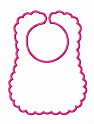 Baby Bib ITH In The Hoop Embroidery design 3 Sizes -INSTANT D0WNL0AD