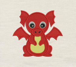 Baby Dragon Embroidery design 3 Sizes reading pillow-INSTANT D0WNL0AD