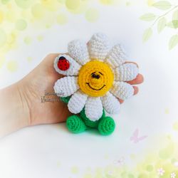 Soft Toy Smiling Flower, Little Chamomile, Interior Daisy, White Daisy, Interior Flower, Wild Flower Souvenir