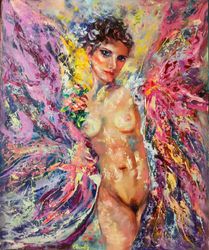 Nude Naked Girl Woman Art Large Original Oil Painting Actress Singer Artist Svinar Oksana