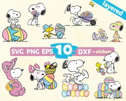 Digital Download, Snoopy Easter clipart, Snoopy Easter svg, Snoopy Easter png, Snoopy Easter cricut