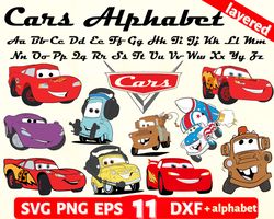 Digital Download, Cars svg, Cars clipart, Cars cricut, Cars cut, Cars png, Cars alphabet svg, Cars font