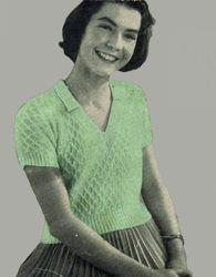 Vintage Knitting Pattern 160 Short Sleeved and Simply Women