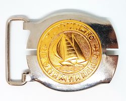 vintage belt buckle tallinn marine regatta ussr olympic games moscow 1980