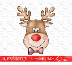 Christmas Reindeer Boy Sublimation PNG Design